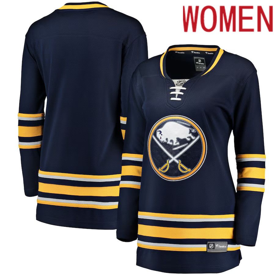 Women Buffalo Sabres Fanatics Branded Blue Breakaway Home NHL Jersey->women nhl jersey->Women Jersey